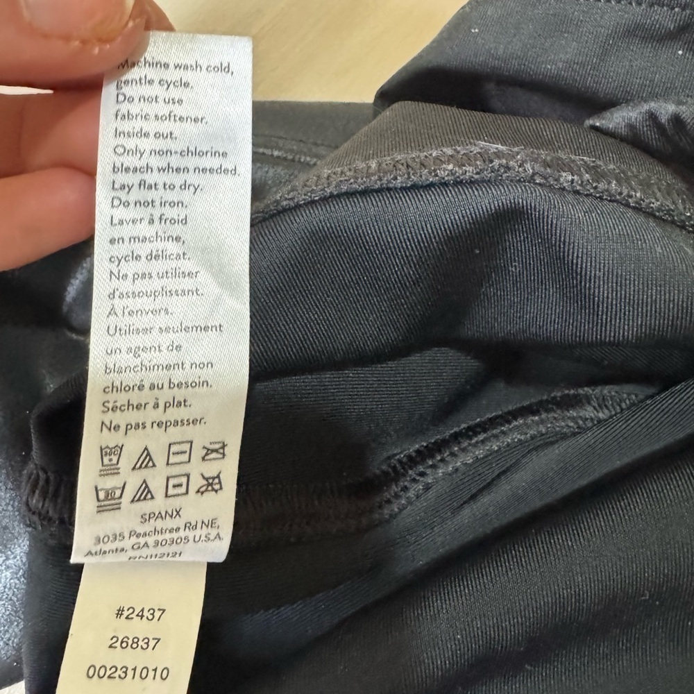 Spanx Faux Leather Leggings | Black | S - Picture 5 of 5